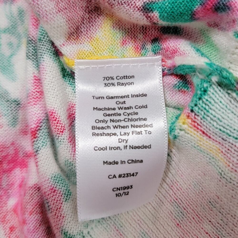 Talbots Floral Cardigan in Red, Green, Yellow, Pink - Picture 7 of 10